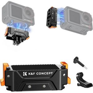 Support Adaptateur D'extension Magn&eacute;tique Compatible Avec Dji Action 3/4/5 Pro,Dji Osmo 360 Avec Vis En T Et D&eacute;gagement Rapide En Forme De J - Neuf