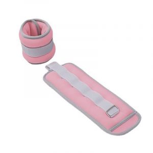 Lot De 2 Poids Reglables Pour Poignets Et Chevilles, Sac De Sable D'entrainement Pour Exercices, Fitness, Course A Pied, Danse, Rose, 500 G - Neuf