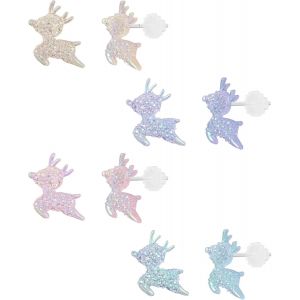 Kal-Ensemble De Boucles D'oreilles Color&eacute;es Boucles D'oreilles En Plastique Boucles D'oreilles Transparentes Mignonnes Pour Filles Femmes Multipack - Neuf