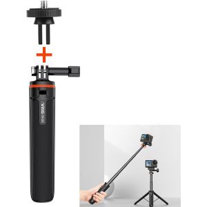 JGD-Trépied Extensible Selfie Stick pour DJI OSMO Pocket 3 / Action 4 Longueur Tige d¿Extension Réglable avec Cardan pour Insta360 One X3 / X2 Support de Base pour caméra d¿Action - Neuf