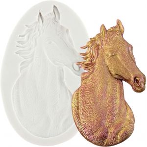 Kal-Moule En Silicone En Forme De Tête De Cheval Pour Décoration De Gâteau En Sucre Ou Pâte À Sucre En Pâte Polymère - Neuf