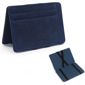 CMJAAGUR-Magic Portefeuille, Mini Porte-Monnaie En Cuir Avec Compartiment &Agrave; Pi&egrave;ces Portmonee Plat Hommes Avec 3 Emplacements Pour Cartes[M412] - Neuf