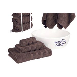 Ensemble de serviettes en coton 6 pi&egrave;ces - 2 serviettes de bain, 2 serviettes de toilette, 2 gants de toilette - Absorbantes et douces - Neuf