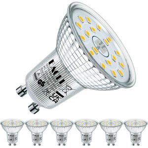Sjzg-Ampoules Led Gu10 Blanc Neutre, 6w &Eacute;quivalent Halog&egrave;ne 90w, Lot De 6, 4000k 735 Lumens Non Dimmable, &Eacute;clairag Sans Scintillement, Large Faisceau 120&deg; Spot, Ac 230v Lampe &Agrave; R&eacute;flecteur - Neuf