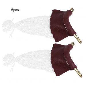 Kit De Remplacement De Filet De Poche En Cuir Pour Table De Billard, 6 Pieces - Neuf
