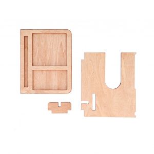 Hjlian Station D'accueil Pour Telephone En Bois, Porte-Cles, Organisateur De Rangement De Bureau, Traitement De Polissage De Surface, Support Pour Montres Et Lunettes - Neuf