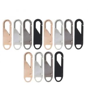 Gototop Tête De Fermeture À Glissière 12 Pièces Détachable En Alliage Ressort Tirette Extracteur Fermeture Éclair Curseur-Shc - Neuf