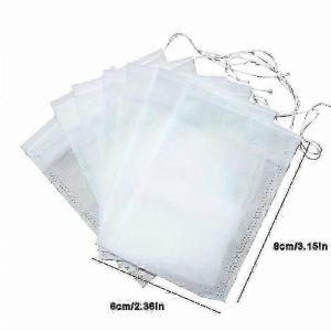 (6 X 8 Cm - 2,36 X 3,15 Pouces) 200 Sachets D'épices Pour La Cuisine, Sachets À Soupe, Sachets À Soupe Réutilisables Avec Cordon De Serrage, Sachets De Thé Jetables Non Tissés Transparents Pour Infuseur À Thé Aux Épices, Filtres À Épices - Neuf