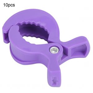 Lot De 10 Attaches En Plastique Pour Housse De Poussette (Violet) - Neuf