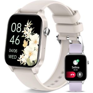 Montre Intelligente Pour Femme, Appel Et Réponse, 1,8"", Avec Assistant Vocal, Notification, 20 Modes Sportifs, Tracker De Fitness Pour Android Ios, Podomètre, Moniteur Cardiaque, Spo2/Sommeil - Neuf