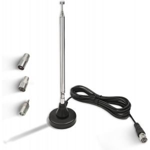 KALANKA-Antenne Radio Dab FM Maison T&eacute;lescopique Antenne Num&eacute;rique 79CM Int&eacute;rieure avec Base Magn&eacute;tique C&acirc;ble d'extension de 3 m&egrave;tres pour R&eacute;cepteur St&eacute;r&eacute;o Dab+ Dab FM AV Audio Vid&eacute;o Ricevitore Cin&eacute;m - Neuf