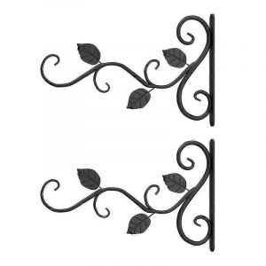 2 pcs plantes support Tenture murale Pot de fleur Support Support crochet Fer Cintre Plantes Titulaire Balcon - Neuf