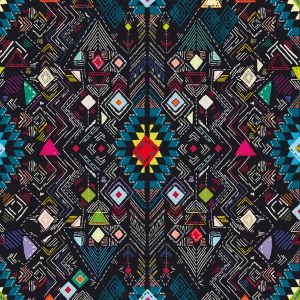 Tissu Imprim&eacute; Ethno Moderne - Neuf