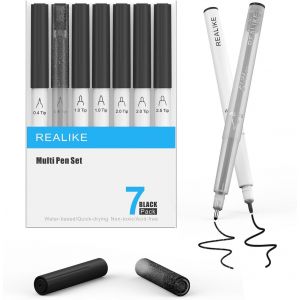 Mevronisshop-Marqueur Noir &Agrave; Deux T&ecirc;tes Cricut Maker 3 / Maker/Explore 3 / Air 2 / Air Fine Point Pen Medium Calligraphie 7 Stylos Variety Techniques D'&eacute;criture De Dessin - Neuf
