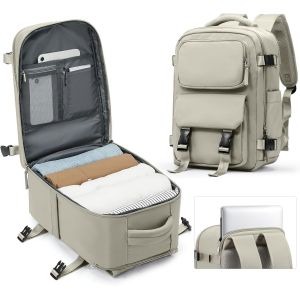 KALANKA-Sac à Dos Sous Vide Voyage 40x30x20 Sac à Dos Voyage Cabine 40x20x25 Ryanair,Bagage Cabine 45x36x20 Easyjet Bagage à Main Avion Femme Sac à Dos Ordinateur Portable Imperméable pour Travail Ho - Neuf