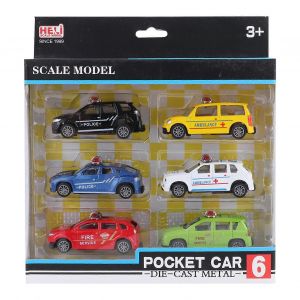 6pcs 1/60 Alloy Car Toy Simulation Vehicle Model Children Kid PullBack Vehicle Toy(Style F ) - Neuf