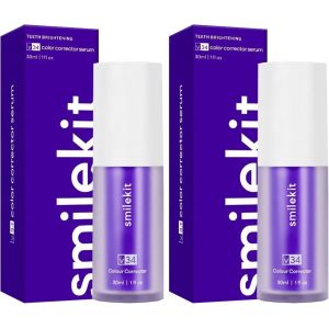 2PCS Purple Toothpaste Whitening Hi Smile Color Corrector Toothpaste Whitening Teeth Whitening Purple Toothpaste Diamond Smile Product Purple Teeth Whitening Oral Cleaning - Neuf