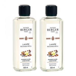 lot de 2 parfums lampe berger poussi&egrave;re d'ambre - Neuf