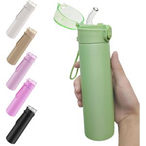 250ml Petite Bouteille Isotherme, Gourde Isotherme Avec Couvercle Verrouillable Anti-Fuite, Bouteille D'eau Acier Inoxydable &Agrave; Double Paroi, Sans Bpa, Pour Running, &Eacute;cole, Bureau (Vert) - Neuf