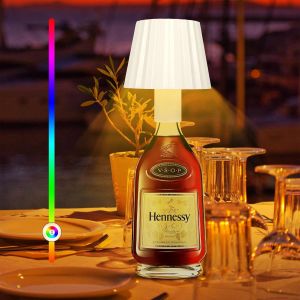 Kal-Lampe De Bouteille De Vin Led, Lampe De Table Tactile Sans Fil Mit Batterie 4000 Mah, Ip44 Lampe De Table Rechargeable Dimmable Pour L'intérieur/Extérieur Restaurants Bars (Blanc) - Neuf