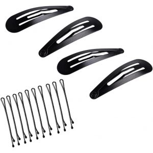 Lbgwp60-Lot D'attaches Pour Cheveux- Lot De 4 Barrettes + 10 Épingles ¿ Accessoires Cheveux Femme Et Fille ¿ Clips Antidérapants ¿ Pinces Coiffure Discrètes ¿ Idéal Quotidien, Mariage, Sport - Neuf