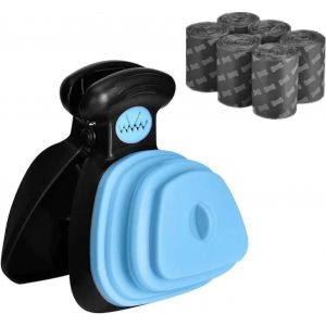 Ramasse-Crottes Sdigv Pour Grands Chiens - Ramasse-Crottes Portable Et Hygienique - Nettoyeur De Crottes Robuste Avec Distributeur De Sacs - Clip Pour Laisse Et 90 Sacs A Dejections - Neuf