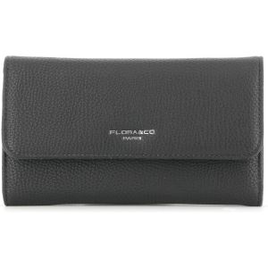 TZF-- Portefeuille Femme Tout-en-Un Rabat - Porte-ch&eacute;quier Porte-Cartes et Monnaie 3 en 1 - Compagnon 3 Volets Grande Capacit&eacute; Fourre-Tout - Classique Chic Tendance - Similicuir Souple - Noir - Neuf