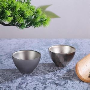4pcs Camping Titane Tasse &Agrave; Th&eacute; Ext&eacute;rieur Pique-Ustensiles De Cuisine B - Neuf