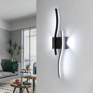 Subzonal-Applique Murale Int&eacute;rieure Led, 20 W 2250 Lm Lampe Murale Moderne, Creative Line Luminaire Mural Interieur Pour Chambre, Couloir, Salon, Salle &Agrave; Manger, 6500k Blanc Froid, 60 Cm - Neuf