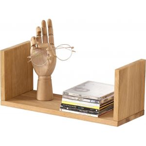 Etagere Murale Bois Massif,40Cm Etagere Flottante Ch&ecirc;ne En Forme De U,Biblioth&egrave;que Murale Pour D&eacute;coration D'Int&eacute;rieur,Murale Etagere &Agrave; Livres Pour Salon,Bureau - Neuf