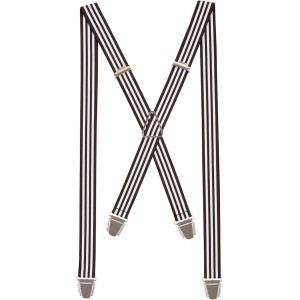 Cauc-Bretelles Homme Fines Made In France - Elastique Solide & 4 Pinces Ultra Fortes En X - Bretelles 2,5cm De Large Taille Ajustable Garantie &Agrave; Vie - Neuf