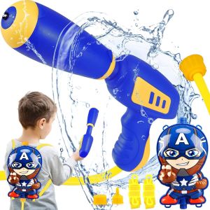 Pistolet À Eau Avec Réservoir À Dos,Pistolet Pour Enfants,Jouets D'eau Pour Garçons Âgés De 3 À 5 Ans,Super Pistolet À Eau,Jouet De Piscine Extérieure Pour Garçons Et Filles De 3,4,5,6, - Neuf