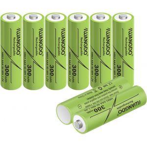 Hr03 Lot De 8 Piles Rechargeables Aaa 300 Mah Pour Lampes Solaires D'ext&eacute;rieur De Jardin Pr&eacute;-Charg&eacute;es - Neuf