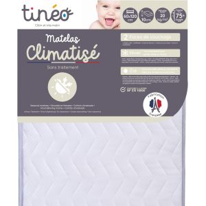 Ulteronixshop-Matelas Climatis&eacute; 60x120x10cm - Matelas B&eacute;b&eacute; - Climatis&eacute; - 1 Face &Eacute;t&eacute; - 1 Face Hiver - sans Traitement - Densit&eacute; 20 kg/m3 - Fabriqu&eacute; en France - Neuf