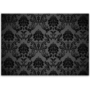 ERYI-100 Sets De Table Avec Ornement Noir | Din A3 Rectangle I Sous-Mains Napperon Papier Décoration Modern Usage Unique | Mariage Baroque | Dv008 - Neuf