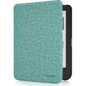 Tenano &Eacute;tui En Tissu Pour Kobo Clara Colour/Bw/2E, Tolino Shine Colour/Shine 5/4, Housse De Protection Avec Fonction Veille/R&eacute;veil Automatique, Vert Menthe[CLA9300567] - Neuf