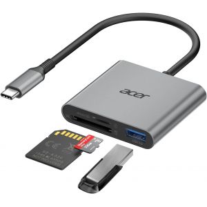 NSIECD-Lecteur de Cartes SD avec USB 3.0, 3 en 1 USB C SD Card Reader 3.0, Adapateur pour SD/Micro SD/SDHC/SDXC/MMC, Compatible avec iPhone 16, MacBook Pro/Air, iPad Pro 2021, Pixel, XPS 13, etc - Neuf