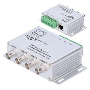 LETNERNY-Balun Vid&eacute;o, 4Ch Ahd/Cvi/Tvi/Cvbs &Eacute;metteur-R&eacute;cepteur Vid&eacute;o Passif &Agrave; Paires Torsad&eacute;es 720P 1080P Hd Bnc Rj45 Utp Convertisseur Vers Balun De Signal &Eacute;quilibr&eacute; - Neuf