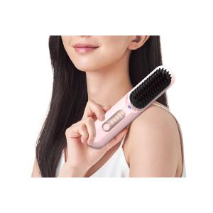 Mini Brosse Lissante Sans Fil Avec Chargement Usb Et 3 R&eacute;glages De Temp&eacute;rature - Neuf