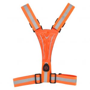Gilet Led Pour Enfants, Chargement Usb, Vetements De Securite Reflechissants Lumineux Pour Le Sport De Nuit, Orange - Neuf