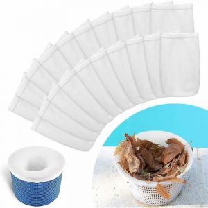Chaussettes d'écumoire de piscine, 20 pièces, préfiltre d'écumoire réutilisable et super élastique pour panier d'écumoire, filtre de pompe - Neuf