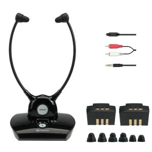 lbgwp60-Ta008 Casque Sans Fil Pour Tv, Casque Sans Fil Television, Faible Latence 2.4G, Un Amplificateur Auditif Clé, Double Batterie - 10H En Veille, Amplification Du Son Pour Les Personnes Âgées - Neuf