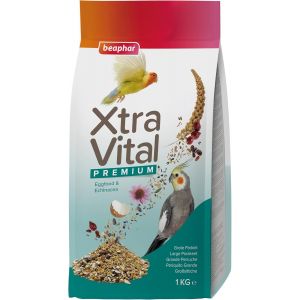 Kalanka-Beaphar ¿ Xtravital ¿ Alimentation Premium Pour Grandes Perruches ¿ Contient Fruits, Graines Et Patée Aux ?ufs ¿ Renforce Le Système Immunitaire ¿ Procure Vitalité Et Maintient En Bonne Santé - Neuf