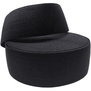 Tianyi-Bande Élastique Large 50 Mm X 5 M ¿ Bande Élastique Lourde Stretch Pour Ceinture De Pantalon Et Couture De Vêtements, Vendu Au Mètre, Textile Noir - Neuf