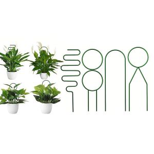 Lot de 4 tuteurs m&eacute;talliques pour plantes grimpantes d'int&eacute;rieur en pot. - Neuf