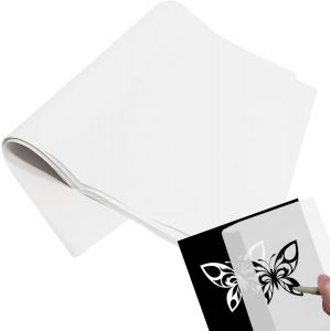 Mevronisshop-50 Blanc Papier Carbone A4, Graphite Papier Transfert, Papier Calque, Pour Peindre Des Dessins Sur Du Bois, De La Toile Ou Du Tissu (Blanc) - Neuf