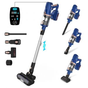 Umlo V11 Vas de bâton sans fil, moteur sans balais de 300 W, aspiration maximale de 30 kpa, 60min, affichage LED, poubelle de 0,8 L, monte mural - Neuf