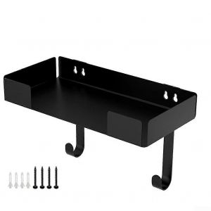 Support mural pour table a repasser, station de repassage en metal peu encombrante avec crochets et panier pour fers a repasser et accessoires - Neuf