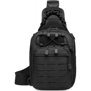 RFCBC-Huntvp Sac Bandoulière Homme Sac d'Epaule Tactique Sac de Poitrine Femme Molle Sacoche Bandoulière Sac de Militaire Multifonction pour Sport Chasse Cyclisme Camping Excursion Randonnée - Neuf