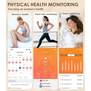 Montre Connect&eacute;e Femme Homme Avec Appel Bluetooth, 1,85"" Hd Smartwatch Avec Podometre, Spo2, Cardiofr&eacute;quencem&egrave;tre, Moniteur De Sommeil, 100+ Sportifs Etanche Ip67 Montre Intelligente Pour Android Ios - Neuf